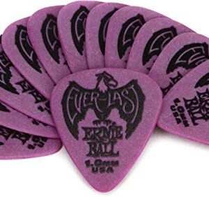 Ernie Ball Everlast Guitar Picks, Purple 1.0mm, 12-pack (P09193)