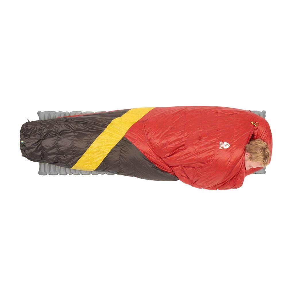 Sierra Designs Cloud 20 Degree DriDown Sleeping Bag Ultralight Zipperless Down Sleeping Bag for Backpacking and Camping - Regular