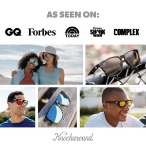 Knockaround Fast Lanes Polarized Sunglasses for Men & Women - Impact Resistant Lenses & Full UV400 Protection, All Black Frames on Black Lenses