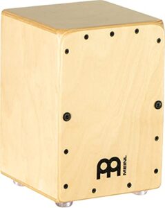 meinl mini cajon box drum with internal snares - made in europe - baltic birch wood, miniature size, 2-year warranty (mc1b)