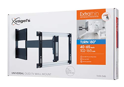 Vogel's Thin 546 Full-Motion OLED TV Wall Mount for 40-65 inch TVs | Swivels up to 180º | Max. 66 lbs (30 kg) | Max. VESA 400x400 | Ultra Slim TV Wall Mount | TÜV Certified