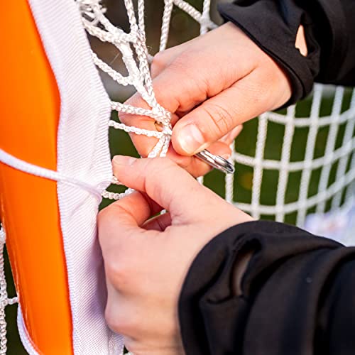 Franklin Sports Lacrosse Backstop Net - Lax Goal Extra Large Durable Net for Shooting Training + Practice - - 12' x 9', Black/Orange