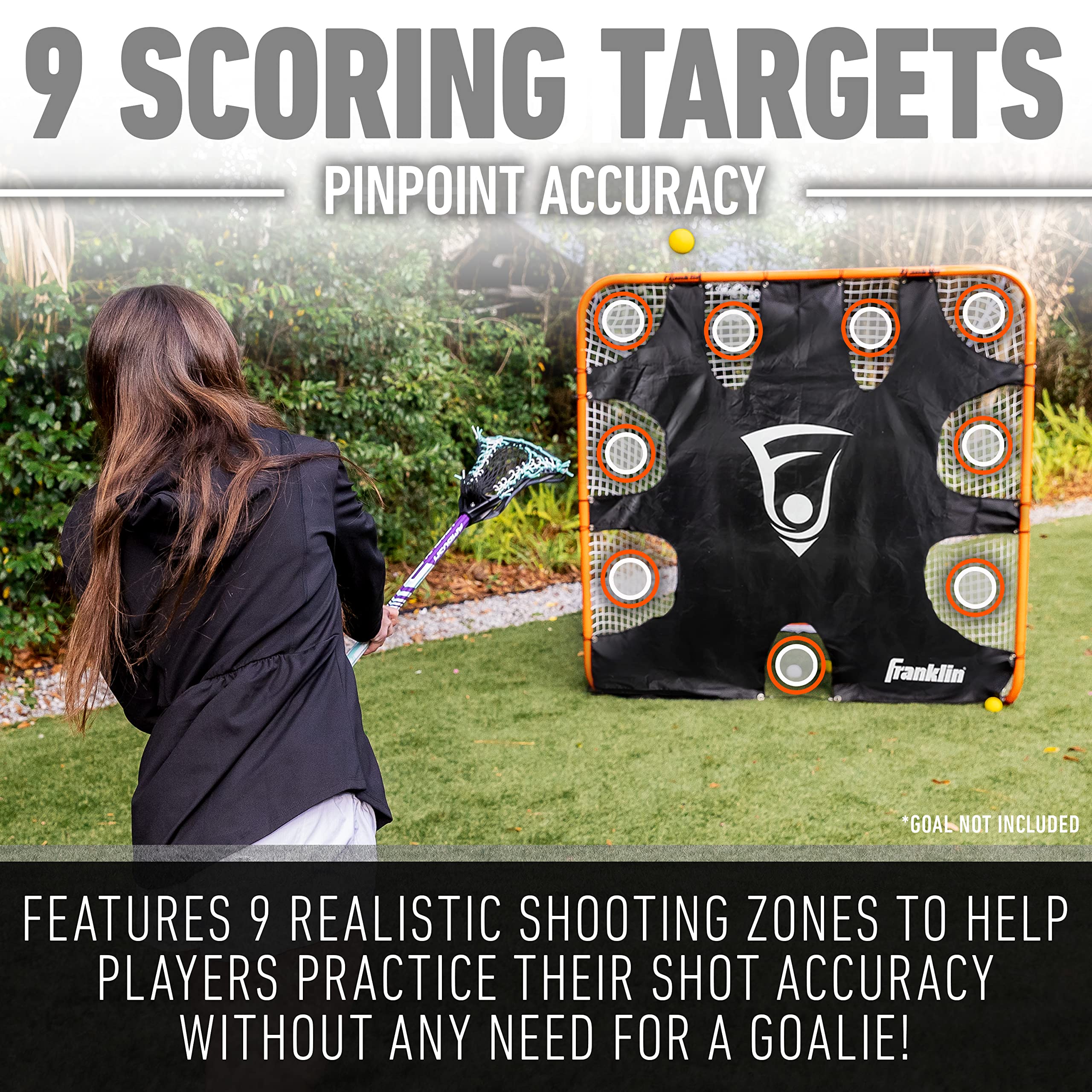 Franklin Sports Lacrosse Goal Shooting Target - Lacrosse Net Training Equipment - Corner Targets for Shooting Practice - Fits Official Size Goals