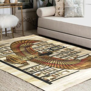 alaza egyptian ancient parchment culture vintage area rug rugs for living room bedroom 7' x 5'