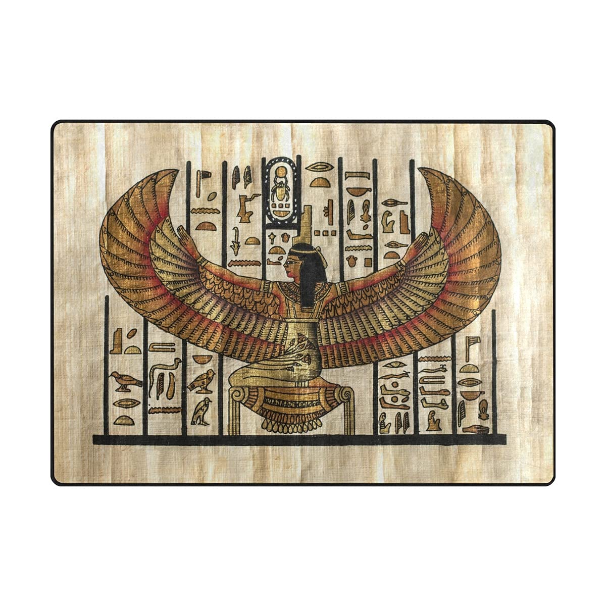 ALAZA Egyptian Ancient Parchment Culture Vintage Area Rug Rugs for Living Room Bedroom 7' x 5'