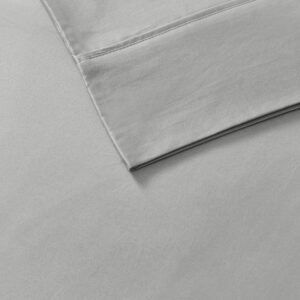 Madison Park 800 Thread Count Cotton Blend Sateen Wrinkle Resistant Hotel Luxury Fade Resistant Ultra Soft And Silky Bed Sheet Set Bedding, Queen Size, Grey, 6 Piece