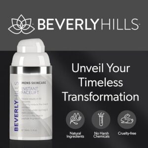 Beverly Hills Mens Instant Facelift and Eye Serum Treatment for Dark Circles, Puffy Eyes, and Wrinkles