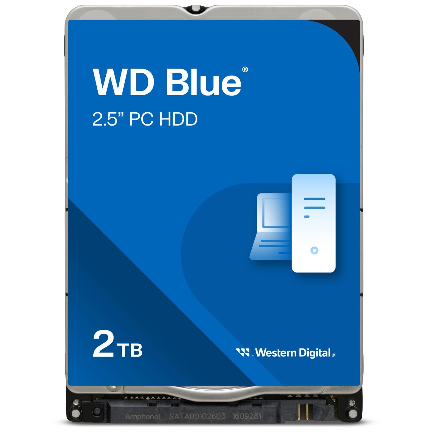 Western Digital 2TB WD Blue Mobile Hard Drive HDD - 5400 RPM, SATA 6 Gb/s, 128 MB Cache, 2.5" - WD20SPZX