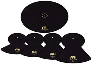 meinl cymbals mute pack for 14", 16", 18", 20" cymbal sizes-quiet drum set practice with reduced volume and stick attack (mcm-14161820)