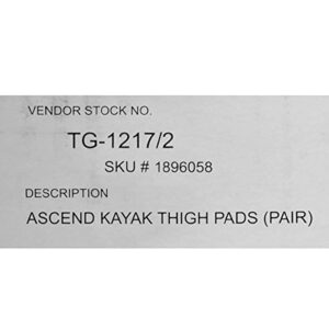 Ascend Boat Foam Thigh Pads TG-1217-2 163158 | Black Kayak (Pair)