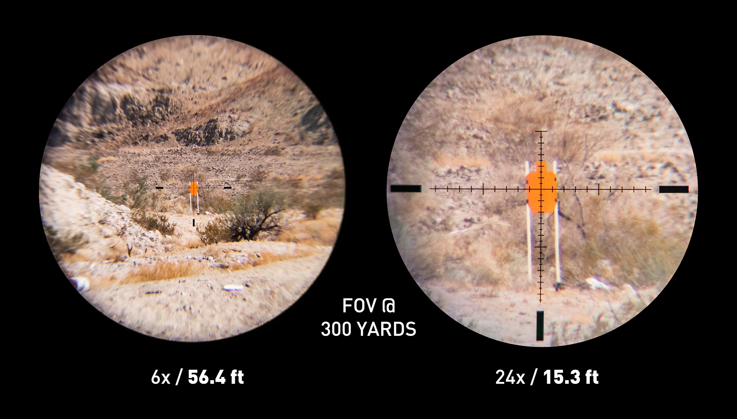 Monstrum G2 6-24x50 First Focal Plane FFP Rifle Scope with Illuminated Rangefinder Reticle and Parallax Adjustment | Black