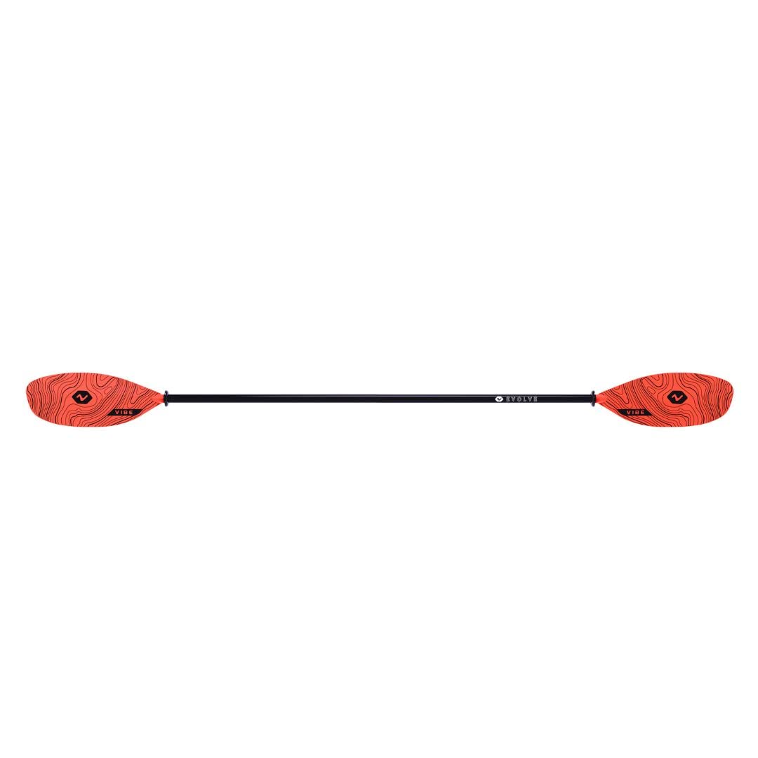 Vibe Evolve Fiberglass Kayak Paddle - Adjustable Length Canoe and Kayak Paddle - Durable Fiberglass & Reinforced Nylon Kayak Oar, Adjustable Paddle for Adults, 230-250cm, Tsunami Red