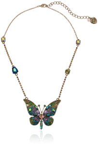 betsey johnson butterfly pendant necklace