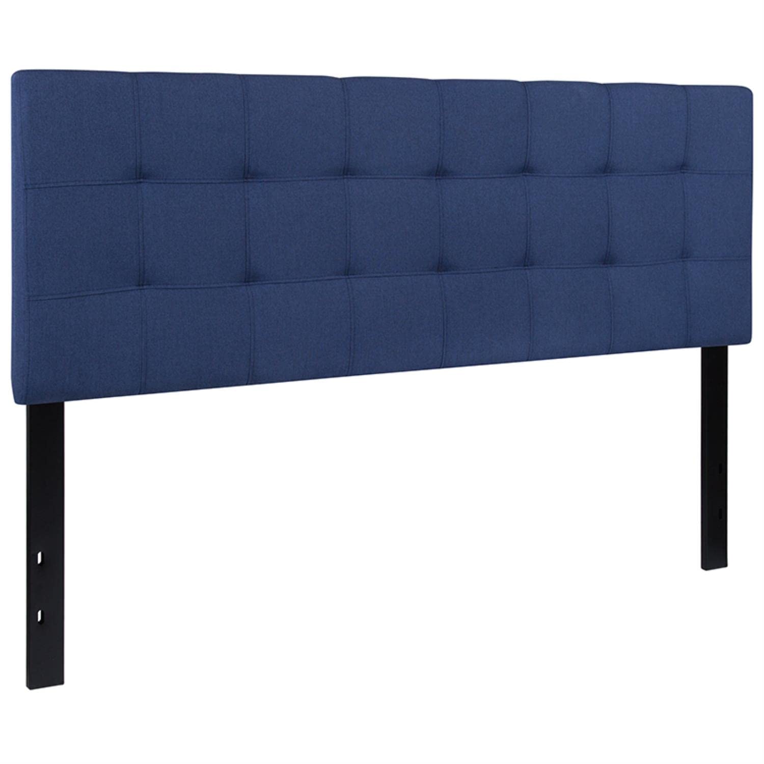 Flash Furniture Bedford Tufted Upholstered Queen Size Headboard in Navy Fabric