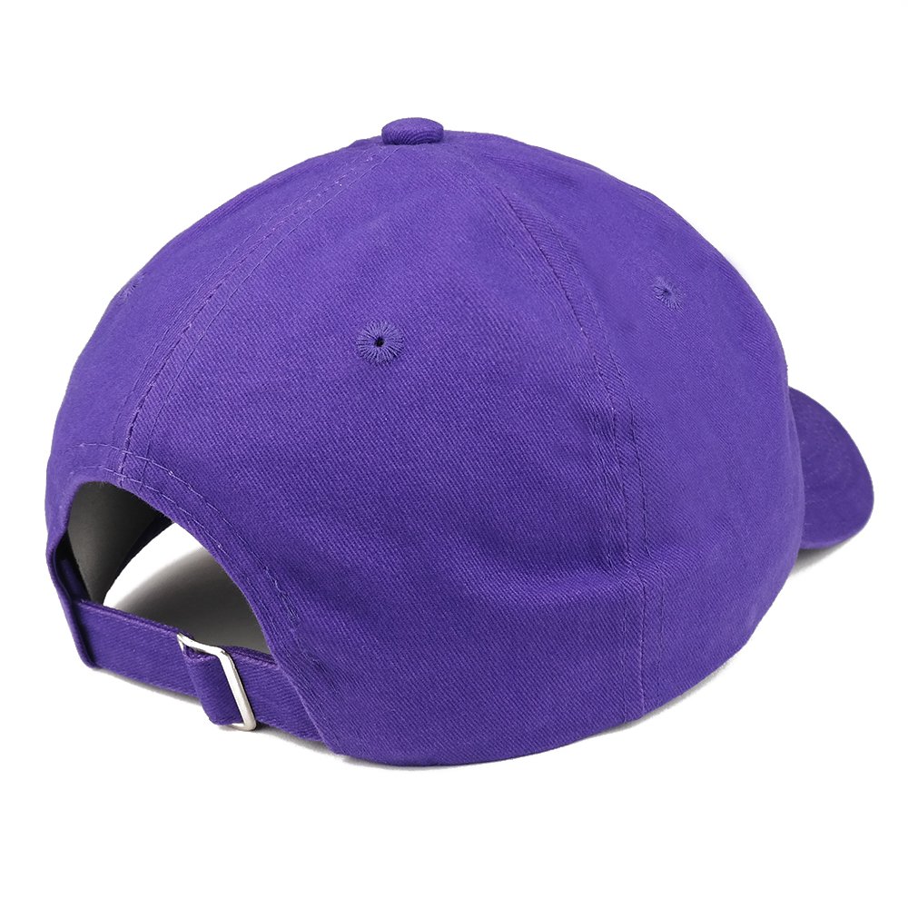 Trendy Apparel Shop Methodist Cross and Dove Embroidered Brushed Cotton Dad Hat Ball Cap - Purple