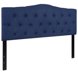 Flash Furniture Cambridge Tufted Upholstered Queen Size Headboard in Navy Fabric