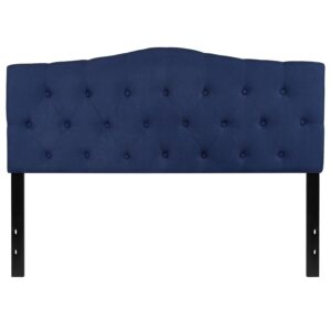 Flash Furniture Cambridge Tufted Upholstered Queen Size Headboard in Navy Fabric