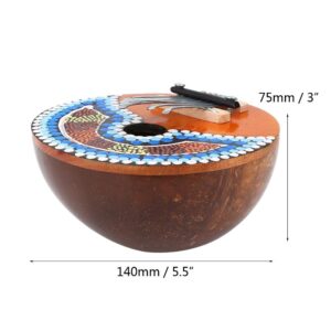 7 Key Kalimba Thumb Piano, Tuneable Coconut Shell Finger Thumb Piano Keyboard Instrument Supplies