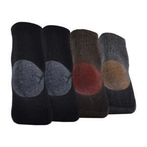 Timberland mens 4-pack Half Cushioned Quarter Socks, Multicolor, One Size US