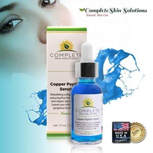 Copper Peptide Face Serum Collagen - With Anti Aging Skin Solutions Properties:1oz/30ml Anti-Wrinkle Formula For Youthful Skin