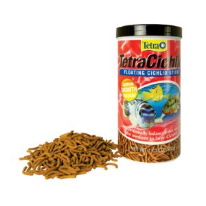 TetraCichlid Floating Cichlid Sticks 11.3 Ounces, Pond Fish Food, Nutritionally Balanced, (Pack of 12)