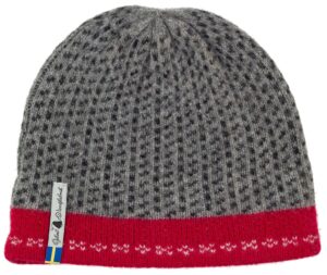 swedish warm soft merino wool beanie cap hat velvet with fleece headband lining (skaftö gra)