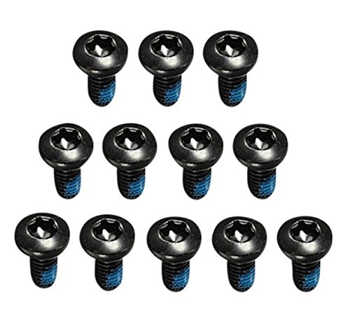 12pcs Mountain Bike Disc Brake Rotor Bolts MTB Bicycle M510mm Screws Stainless Steel T25 Cycle Bicycle Brake Disc Bolts Screw - Set of 12 (Black)