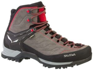 salewa mountain trainer mid gtx hiking boot - men's charcoal/papavero 11