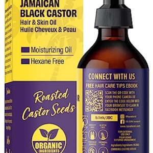 4oz Unscented Jamaican Black Castor Oil for Hair Growth, Organic Cold Pressed Castor Oil Hexane Free, Hair Growth Oil Black Women and Men, Dry Scalp Oil for Damaged Hair and Growth