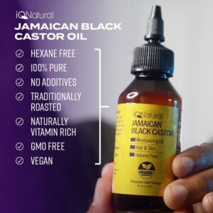 4oz Unscented Jamaican Black Castor Oil for Hair Growth, Organic Cold Pressed Castor Oil Hexane Free, Hair Growth Oil Black Women and Men, Dry Scalp Oil for Damaged Hair and Growth