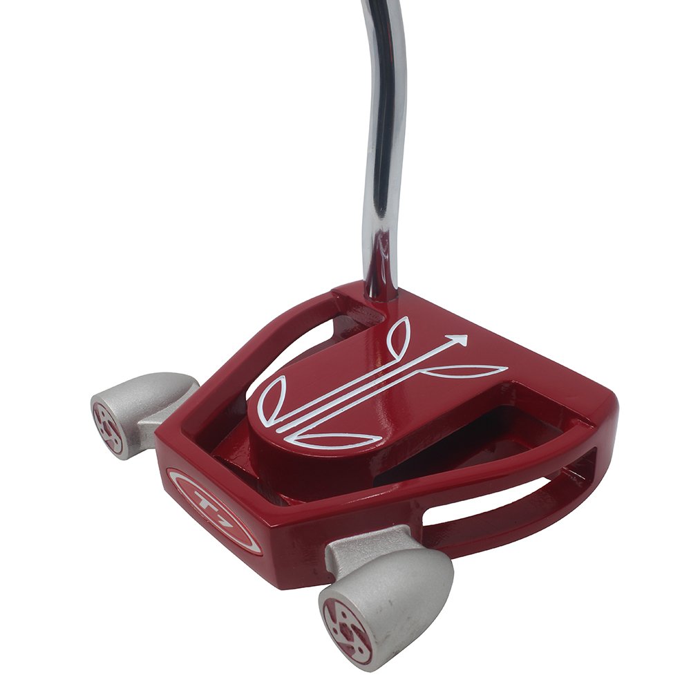 T7 Twin Engine Red Mallet Golf Putter Right Handed with Alignment Line Up Hand Tool 35 Inches Men's Standard Length Perfect for Lining up Your Putts