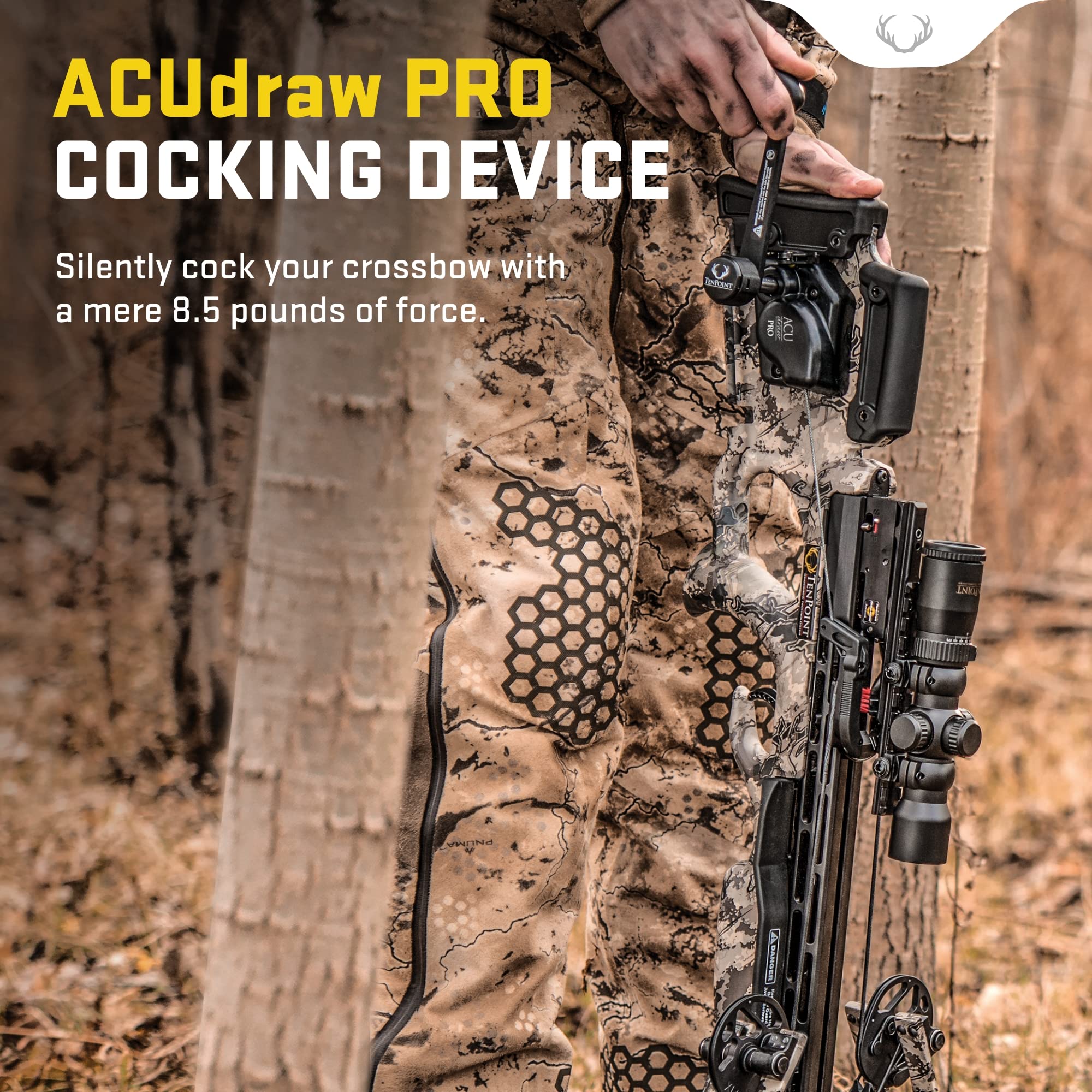 TenPoint ACUdraw PRO Cocking Device - Fast, Silent Cranking - Built-in Cocking Device - Reduces Draw Weight to 8.5 Pounds