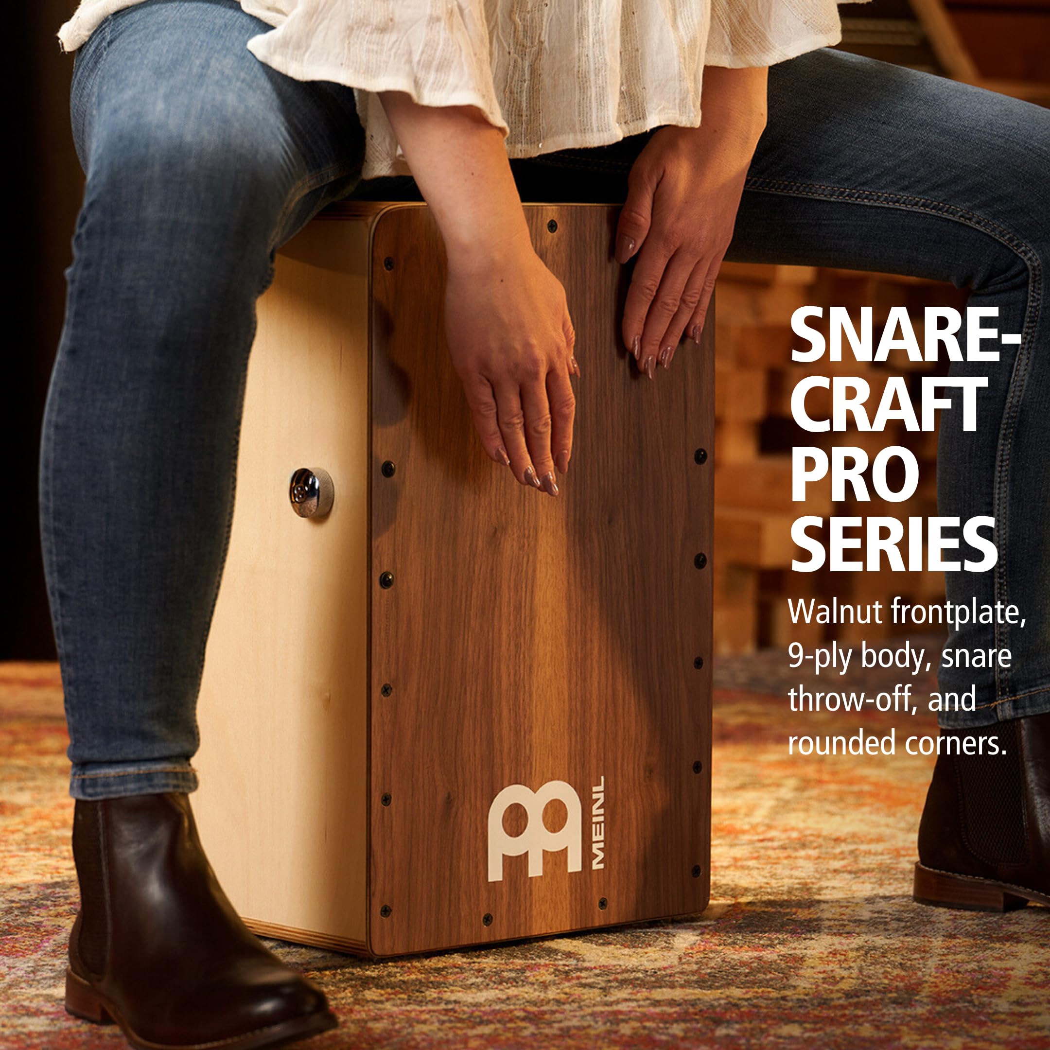 Meinl Percussion Snarecraft Professional Walnut Snare Cajon (SCP100WN)