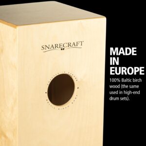 Meinl Cajon Box Drum with Internal Snares - MADE IN EUROPE - Baltic Birch Wood, Snarecraft Series, 2-YEAR WARRANTY (SC100B)