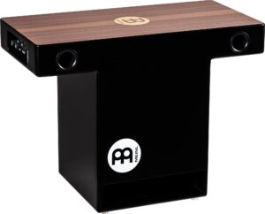 meinl pickup slaptop cajon box drum with internal snares and forward projecting sound ports -not made in china - walnut playing surface, 2-year warranty (ptopcaj2wn)