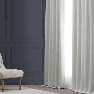 HPD Half Price Drapes Bellino Room Darkening Curtains 108 Inches Long Curtains for Bedroom & Living Room (1 Panel), 50W x 108L, Chalk Off White