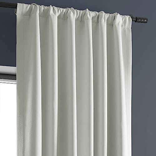 HPD Half Price Drapes Bellino Room Darkening Curtains 108 Inches Long Curtains for Bedroom & Living Room (1 Panel), 50W x 108L, Chalk Off White