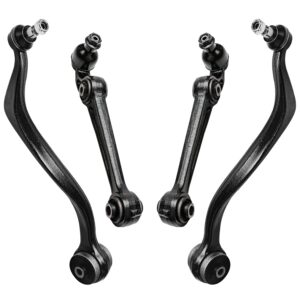 Detroit Axle - Front Lower Control Arms for 2007-2012 Ford Fusion Lincoln MKZ Mercury Milan, 4 Lower Rearward & Forward Control Arms & Ball Joints Assembly, 4pc Suspension Kit Replacement