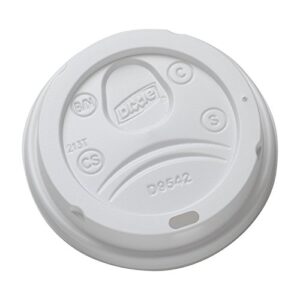 dixie d9542w dome lid for 10/16 ounce perfectouch cups and 12/20 ounce paper hot cups, white. 200 lids (4 x 50 packs)