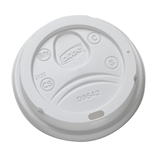 Dixie D9542W Dome Lid for 10/16 Ounce PerfecTouch Cups and 12/20 Ounce Paper Hot Cups, White. 200 Lids (4 x 50 Packs)