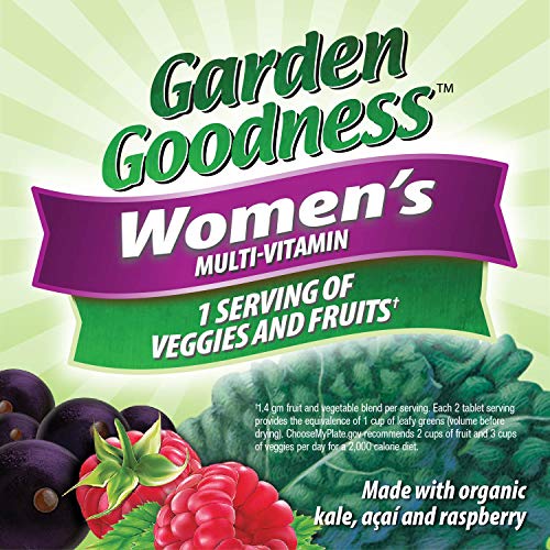 Nature's Way Alive! Garden Goodness Multivitamin for Women, High Potency B-Vitamins to Support Cellular Energy*, 1 Serving Veggies & Fruits**, 60 Tablets