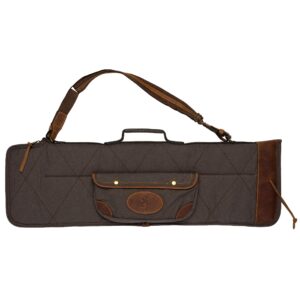 browning 1413886912 lona canvas/leather over/under takedown case, flint/brown, 35