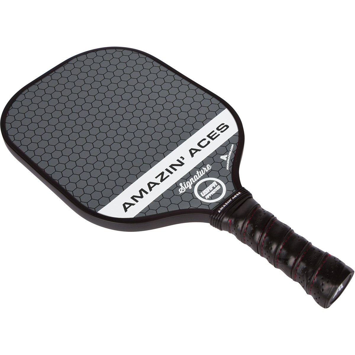 Amazin' Aces Signature Pickleball Single Paddle Blue - 1 USAPA-Approved Pickleball Racket with Graphite Face & Polymer Honeycomb Core, 1 Paddle Cover & 1 Carry Bag