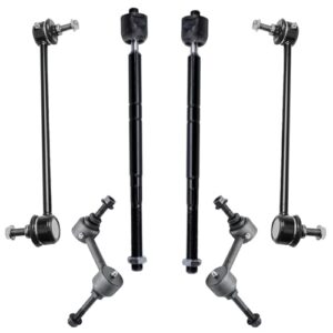 Detroit Axle - 12pc Front End Control Arms Kit for 2009 Ford Escape Mazda Tribute Mercury Mariner, Lower Control Arms w/Ball Joint Sway Bars Tie Rod Ends Boots Replacement