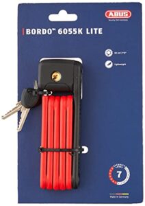 abus bordo ugrip lite 6055/60cm security level 7 bike lock, red