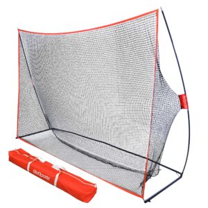 GoSports 10 ft x 7 ft Golf Practice Hitting Net - Personal Driving Range for Indoor or Outdoor Practice