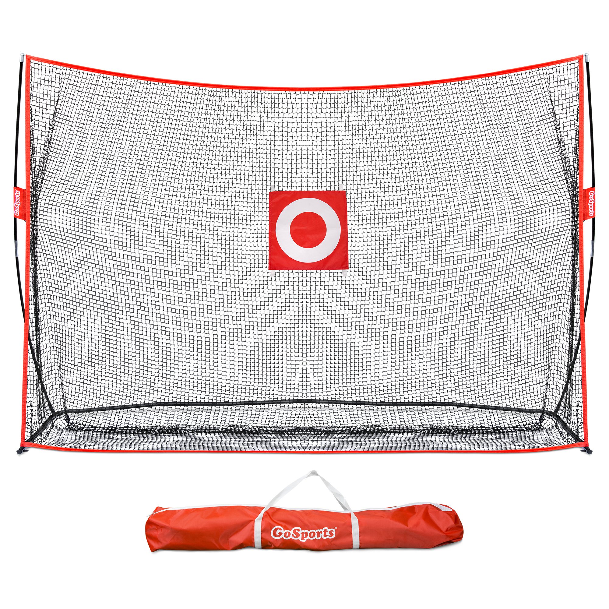 GoSports 10 ft x 7 ft Golf Practice Hitting Net - Personal Driving Range for Indoor or Outdoor Practice