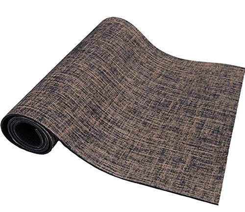 100% Eco-friendly Hemp Yoga Mat - Double Sided - Non-Toxic/Non-slip (Brown)