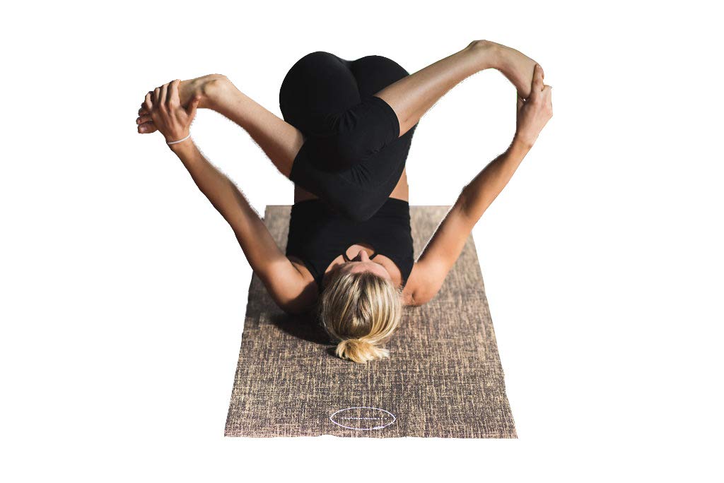 100% Eco-friendly Hemp Yoga Mat - Double Sided - Non-Toxic/Non-slip (Brown)