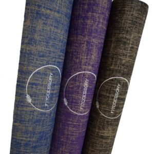 100% Eco-friendly Hemp Yoga Mat - Double Sided - Non-Toxic/Non-slip (Brown)